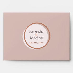 Enveloppe Envelo Mariage points et cercles beiges