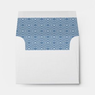 Enveloppe Envelopes à motif géométrique gris bleu