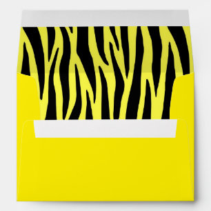 Enveloppe Envelopes à rayures zèbres jaunes