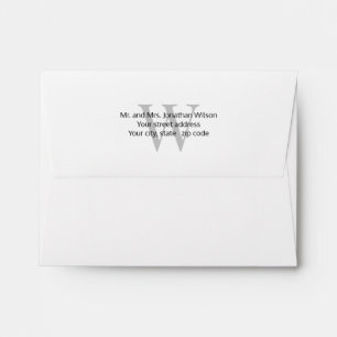 Enveloppe Envelopes d'adresse de retour Monogramme Classique