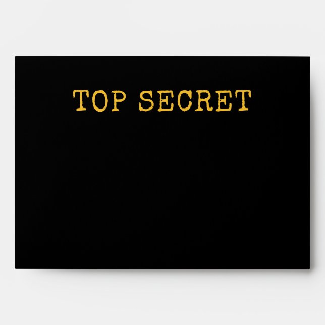 Enveloppe Envelopes de mariage à thème d'espionnage top secr (Devant)