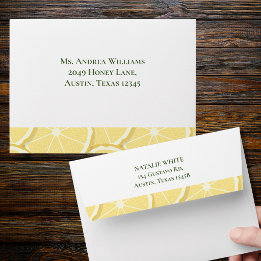 Enveloppe Envelopes de mariage Lemon Citrus | Minimaliste