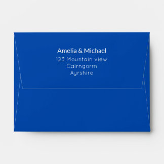 Enveloppe Envelopes de mariage personnalisées Bleu de Cobalt