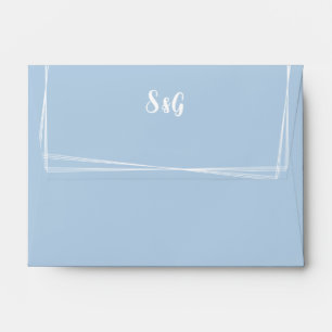 Enveloppe Envelopes de mariage personnalisées de style bleu