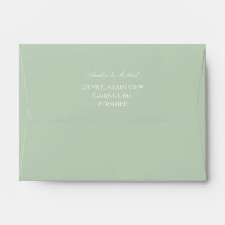 Enveloppe Envelopes de mariage personnalisées Vert pastel do