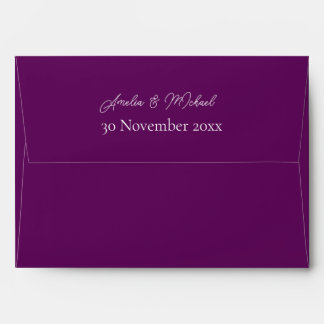 Enveloppe Envelopes de mariage personnalisés violets