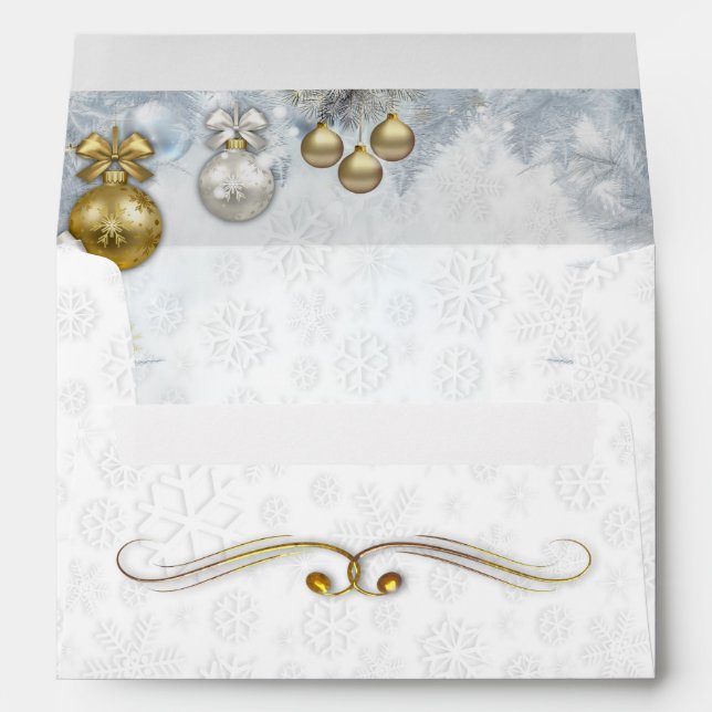Enveloppe Envelopes de mariage pour un Noël blanc (Dos (Bas))