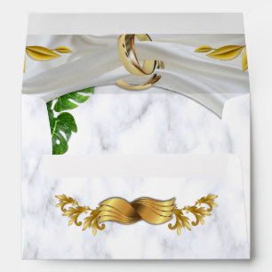 Enveloppe Envelopes de mariage tropical romantique
