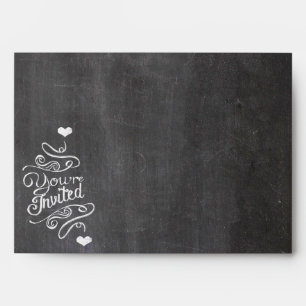 Enveloppe Envelopes de mariage vintage moderne tableau noir