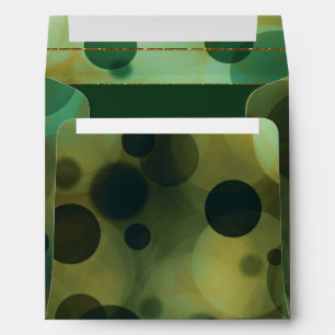 Enveloppe Envelopes d'invitation Vert & Or Bokeh Glam