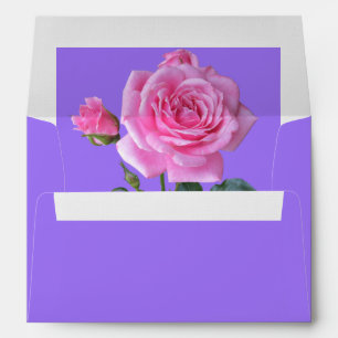 Enveloppe Envelopes Fleur de Lys Violette Rose de Sharon