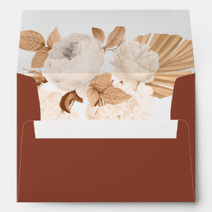 Enveloppe Envelopes floraux en cuivre et terracotta foncé