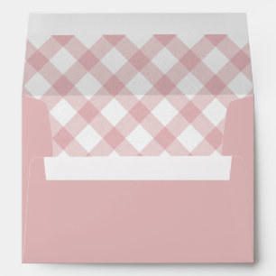 Enveloppe Envelopes Gingham Rose