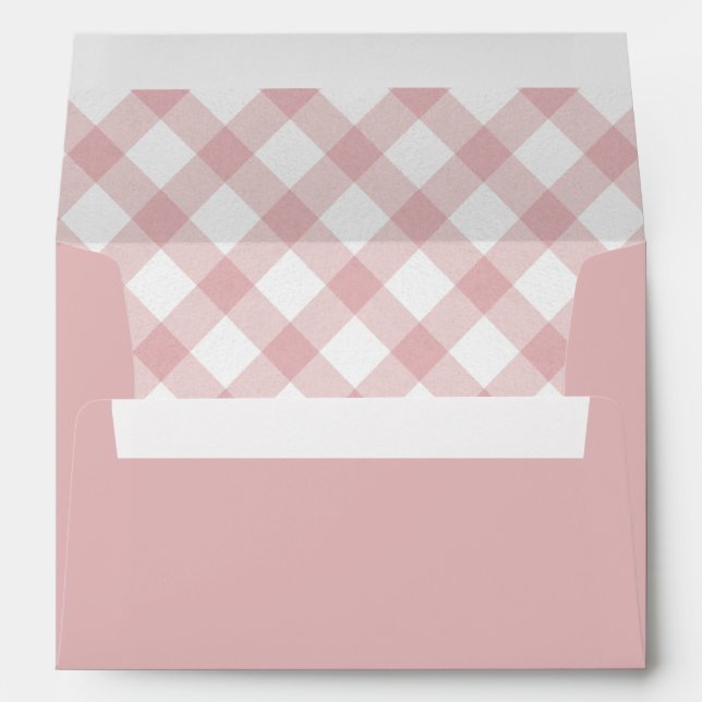 Enveloppe Envelopes Gingham Rose (Dos (Bas))