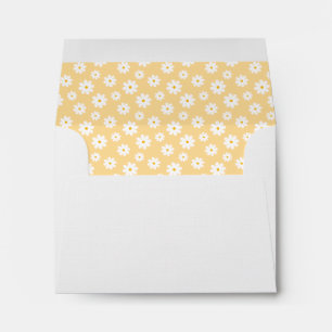 Enveloppe Envelopes jaunes à motif de marguerite blanche