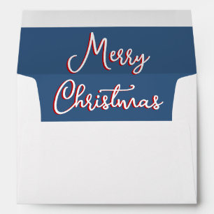 Enveloppe Envoi de Noël Bleu Holly Jolly