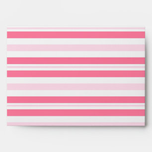Enveloppe Épais rayures roses