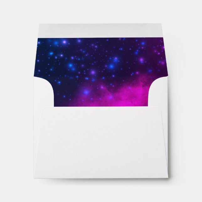 Enveloppe Espace Coloré Cute Univers Cosmique Thème (Dos (Bas))