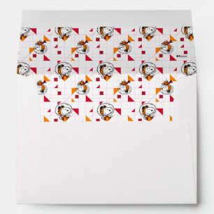 Enveloppe ESPACE Snoopy Space Suit Motif blanc