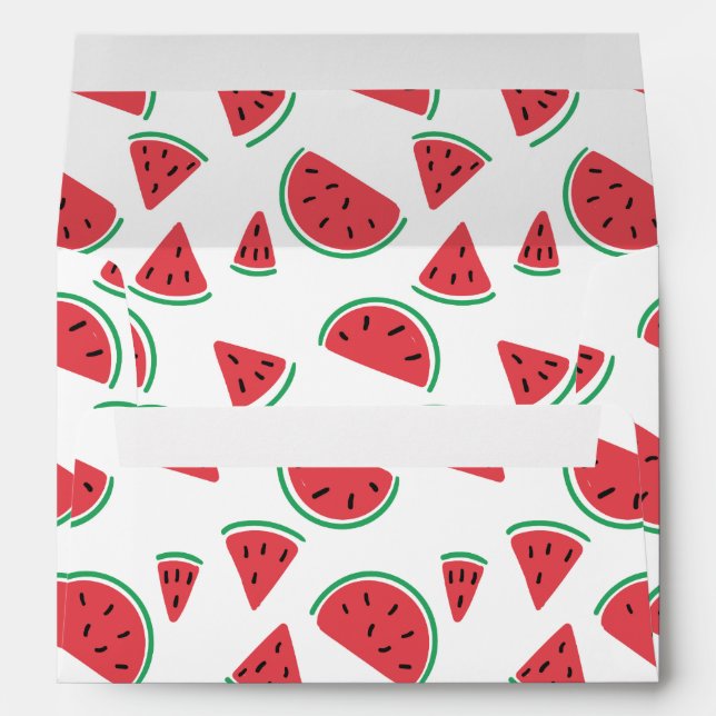 Enveloppe Eté Watermelon Slices Motif (Dos (Bas))