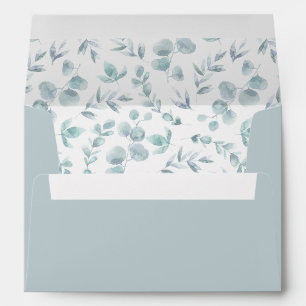 Enveloppe Ethereal Eucalyptus Dusty Blue Faire-part de maria