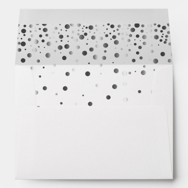 Enveloppe Étincelles élégantes de confettis d'aluminium (Dos (Bas))