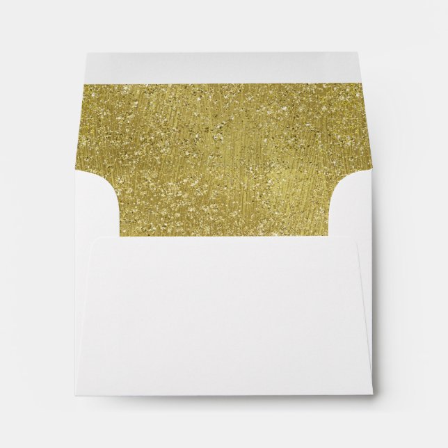 Enveloppe Etoile de Parties scintillant or RSVP sur n'import (Dos (Bas))