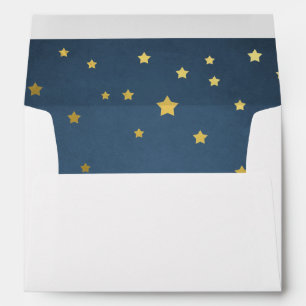 Enveloppe Etoiles Envelope Douche à la lune Or scintille