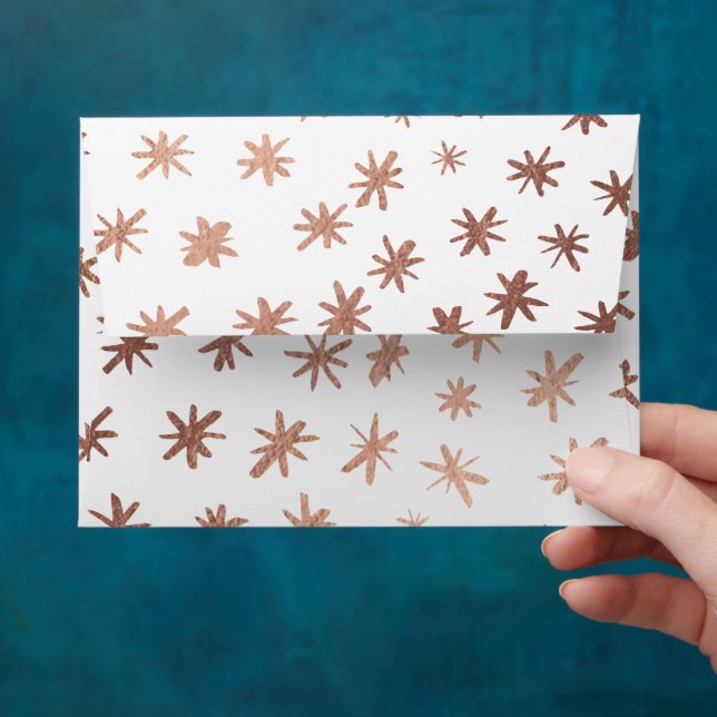 Enveloppe Étoiles métalliques - cuivre (Hand)