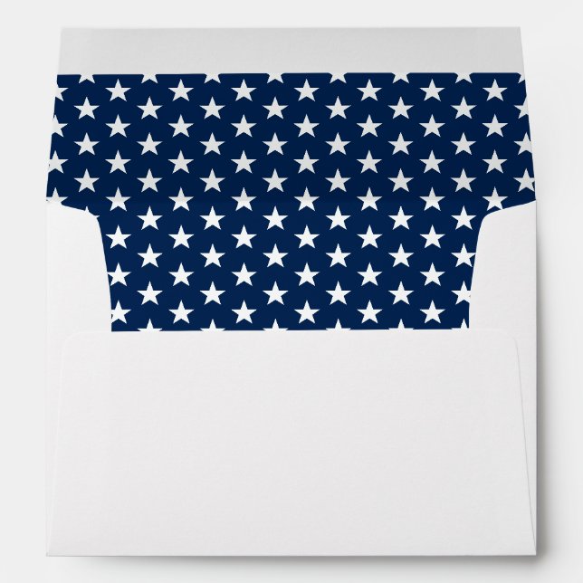 Enveloppe Étoiles patriotiques de l'enveloppe de carte (Dos (Bas))