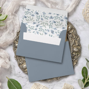 Enveloppe Eucalyptus bleu rustique et Mariage floral