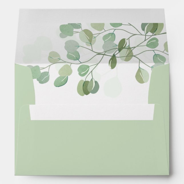 Enveloppe Eucalyptus Foliage rustique Vert Botaniq (Dos (Bas))