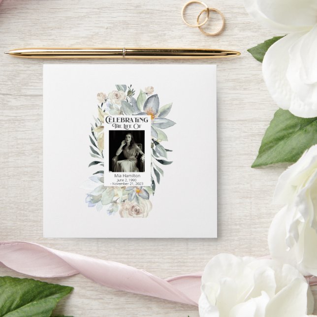 Enveloppe Eucalyptus Frame Memorial Funeral Seed Packet (Wedding)