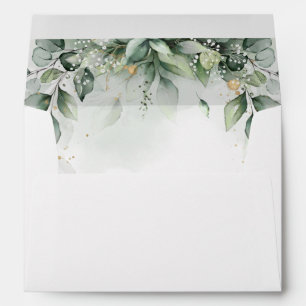 Enveloppe Eucalyptus Gomme verte Botanique Rustique Mariage