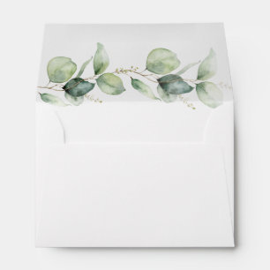 Enveloppe Eucalyptus Green Détails Mariage Succulent