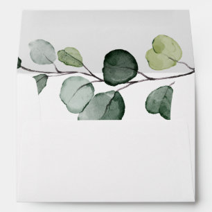Enveloppe Eucalyptus Mariage de verdure Adresse de retour 5x