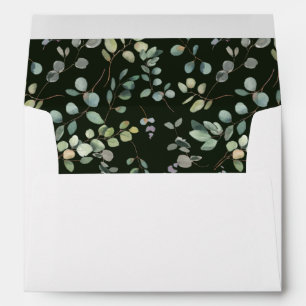Enveloppe Eucalyptus rustique Duo vert 1 - Vert