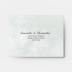 Enveloppe Eucalyptus rustique et mariage de lavande RSVP