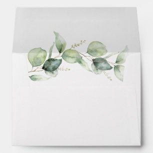 Enveloppe Eucalyptus Script Botanique Adresse de retour
