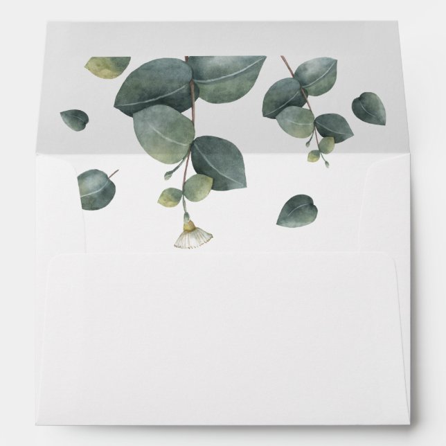 Enveloppe Eucalyptus verdure (Dos (Bas))