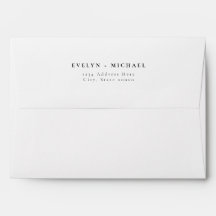 EVELYN Elegant minimaliste Mariage Adresse de reto