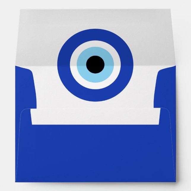 Enveloppe Evil Eye Blue Mati Greek Turkish Symbol Custom (Dos (Bas))
