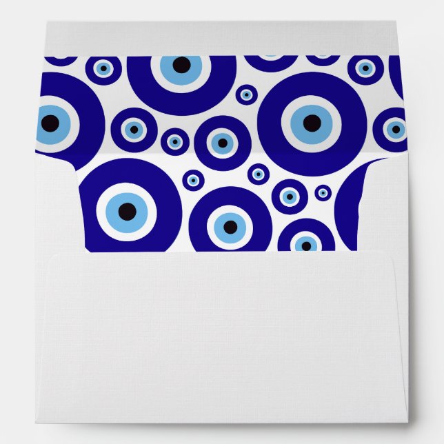 Enveloppe Evil Eye Pattern, Greek Eye, Turkish Eye, Nazar (Dos (Bas))