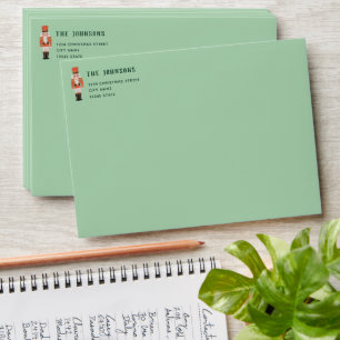 Enveloppe Fa La La Christmas Nutcracker Ballet Pré-adressé