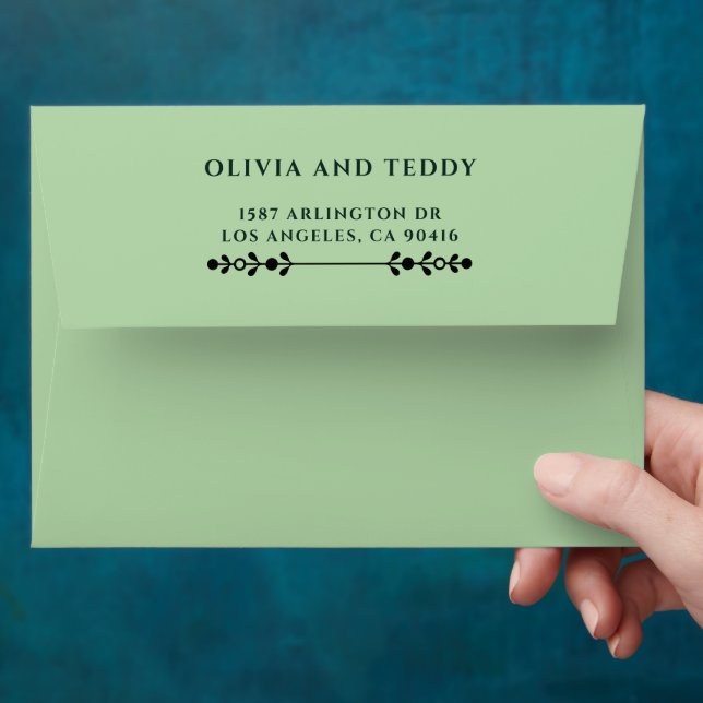 Enveloppe Faire invitation de mariage moderne et organique (Hand)