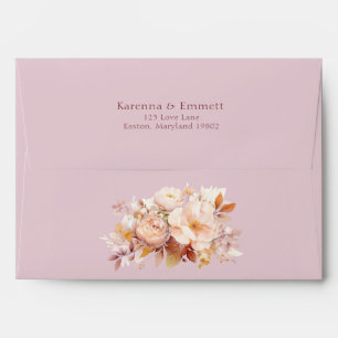 Enveloppe Faire-part de Baby Shower d'automne sur le thème f
