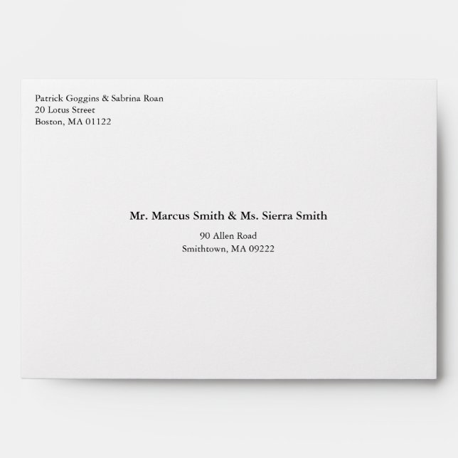 Enveloppe faire-part de mariage (Devant)