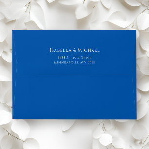 Enveloppe Faire-part de mariage bleue colorée