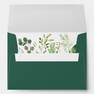 Enveloppe Faire-part de mariage botanique d'eucalyptus vert