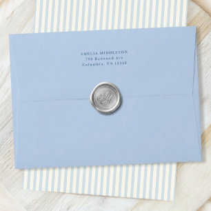 Enveloppe Faire-part de mariage classique bleu clair